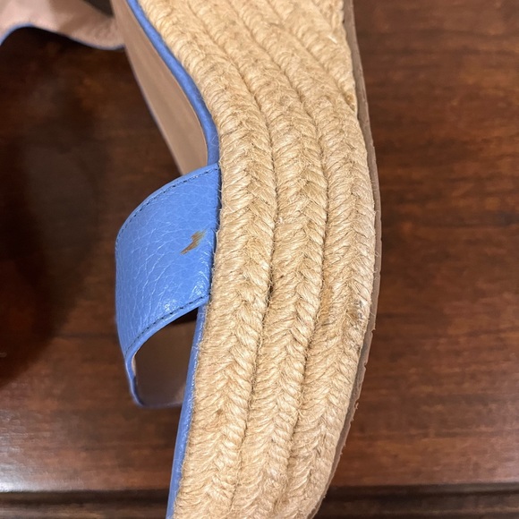 Kate Spade Blue Platform Espadrille Wedge Sandals Size 9M - Picture 7 of 16
